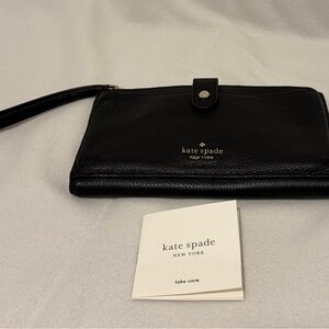 Kate Spade Black Leather Clutch